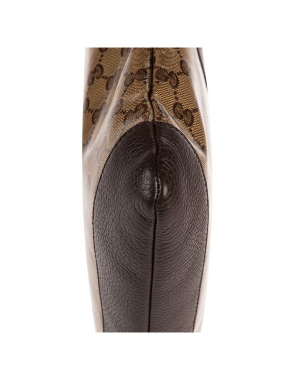 ★SOLD★ Gucci Flat Messenger Beige Dark Brown GG Crystal Patent Leather - Picture 7 of 10